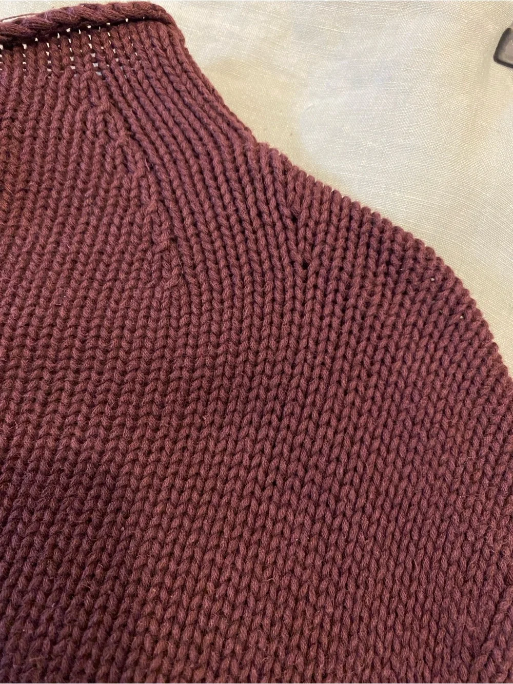 J. Crew XLT raisin burgundy vintage cotton rollneck sweater